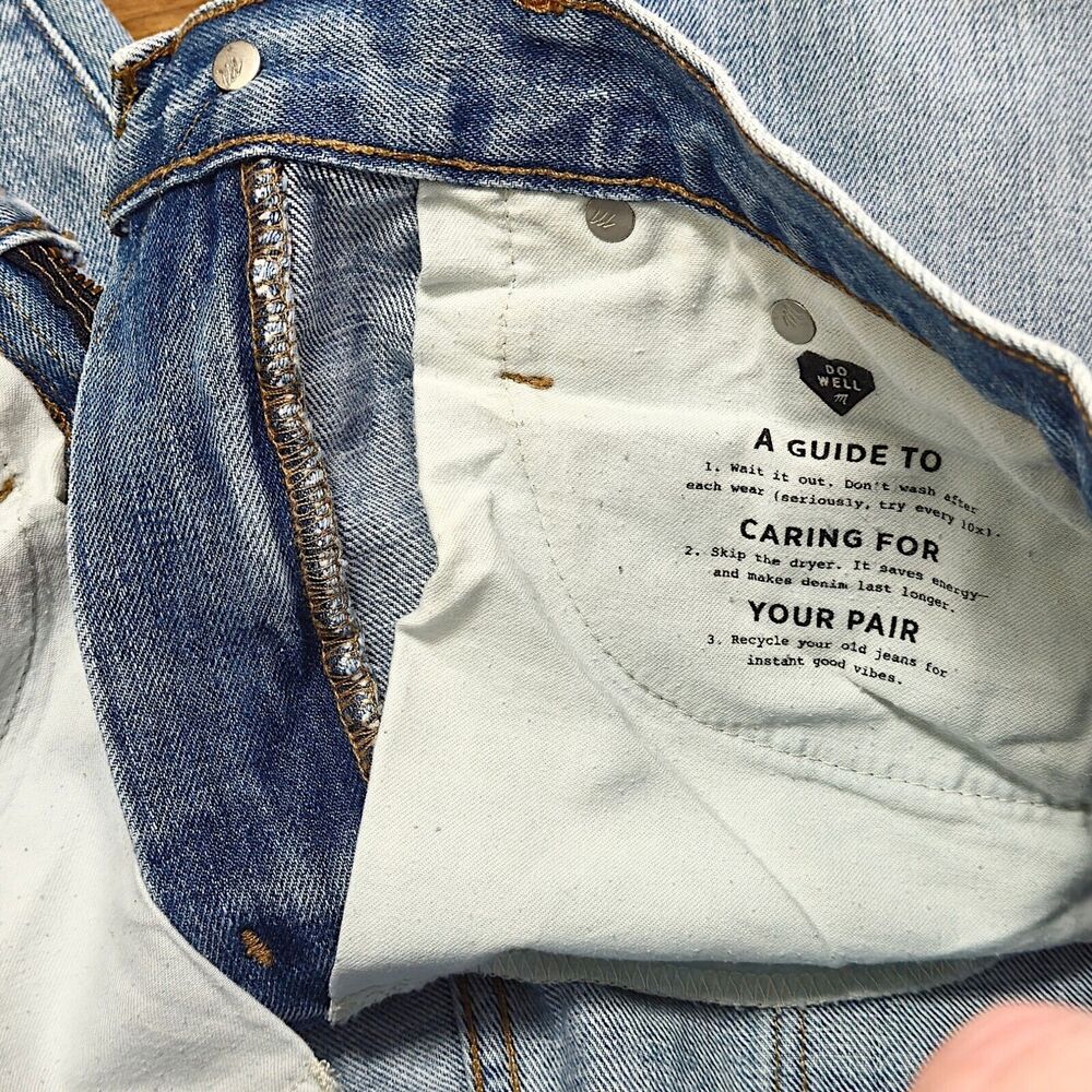 Madewell The Dad Jeans Blue Size 24 Distressed Heritage Denim - Picture 4 of 14